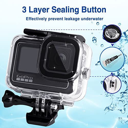 REDTRON Waterproof Housing Case for GoPro Hero 9/10 Black, 196FT/60M Protective Underwater Diving Housing Shell with Double-Locking Design, Protective Housing Frame for GoPro Hero 9/10 Action Camera | The Storepaperoomates Retail Market - Fast Affordable Shopping