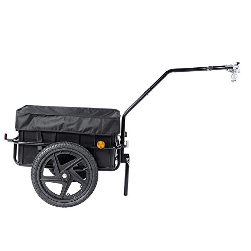 Auliuakz Bike Cart-70L Cargo Trailer Bike Bicycle Trolley Cart Handle Carrier with Cover