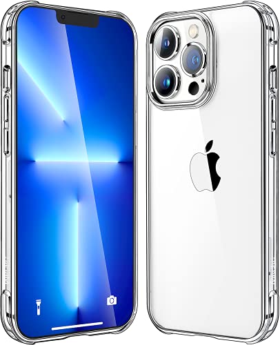 Mkeke for iPhone 13 Pro Case Clear, Slim Phone Cases for Apple iPhone 13 Pro with Protective Bumper [Military Grade Protection] [Not Yellowing]