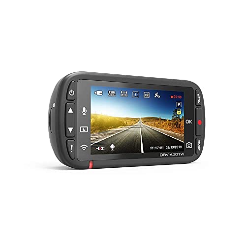 Kenwood HD dash cam with 2.7″ display, GPS, and Wi-Fi – DRV-A301W