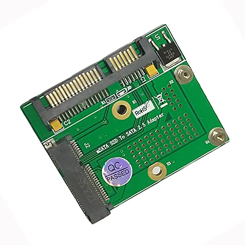 WLGQ mSATA（Mini PCIe） SSD (Solid State Drive) to 2.5-inch SATA Adapter Card