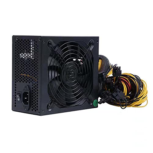 1800W Mining Power Supply Support 8 GPUs GPU Mining Rig, for ETH Bitcoin Ethereum Miner with Auto-Thermally Controlled Fan Supply,Designed for US Voltage 110V