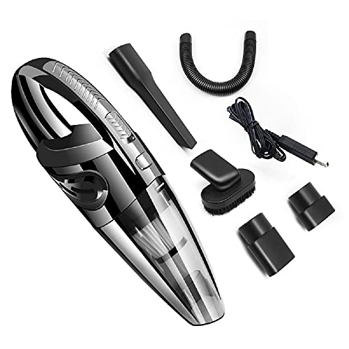 High Power Portable Cordless Handheld Vacuum Cleaner,Fast Charging and Easy to Using, Mini Vacuum Cleaner,Quick Cleaning for House,Kitchen,Pet Hair,Car & Office (Black)
