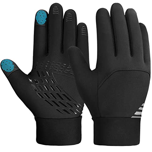 Winter Running Gloves for Kids – Touch Screen Warm Thermal Mittens Anti-Slip Bike Snow Ski Soccer Boys Girls 4-12 Years