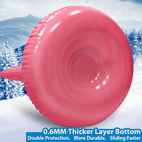 AMENON 56 Inch Giant Flamingo Snow Tube Sled for Kid Adult Winter Inflatable Snow Sled with 2 Reinforced Handles Repair Patches 0.6mm Thick Bottom Heavy Duty Snow Tube for Outdoor Sledding Winter Toys | The Storepaperoomates Retail Market - Fast Affordable Shopping