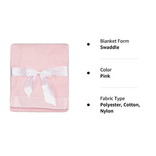 UniBabe Thermal Waffle Weave Baby Blanket with Satin Nylon Trim (Pink), Oversized | The Storepaperoomates Retail Market - Fast Affordable Shopping