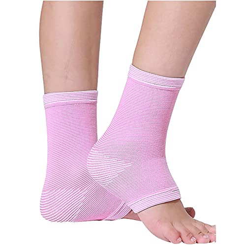 TXBONA 1 Pair Kids Compression Sleeves Foot Arch Support,Kids Children Ankle Brace,Plantar Fasciitis Sock for sprained ankle or sports (Pink)
