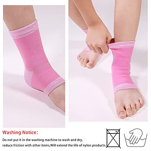 TXBONA 1 Pair Kids Compression Sleeves Foot Arch Support,Kids Children Ankle Brace,Plantar Fasciitis Sock for sprained ankle or sports (Pink) | The Storepaperoomates Retail Market - Fast Affordable Shopping