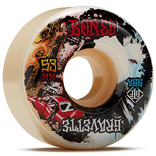 Bones Gravette Heaven and Hell 99A V2 Locks STF Skateboard Wheels – 53mm