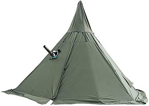WINTENT Waterproof 4 Season Teepee Tent with Stove Jack for 4 Person Camping (Green)