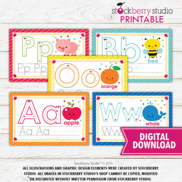 Alphabet Flashcards Homeschool Printable Play Dough Mats ABC Cards Penmanship Practice Preschool Kindergarten Activity Instant Download
