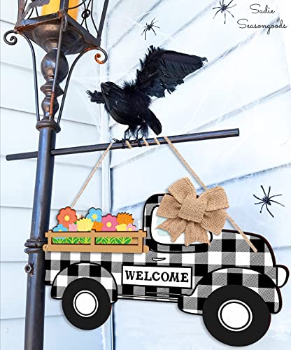 Interchangeable Welcome Sign Truck Decor – Seasonal Farmhouse Home Rustic Truck Welcome Door Sign with 12 PCS Interchangeable Holiday Icons for Valentine’s Day St. Patrick’s Day Easter Spring | The Storepaperoomates Retail Market - Fast Affordable Shopping