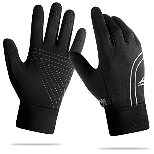 Achiou Winter Gloves for Men Women, Touch Screen Running Gloves, Waterproof Driving Glove for Texting Cold Weather Windproof