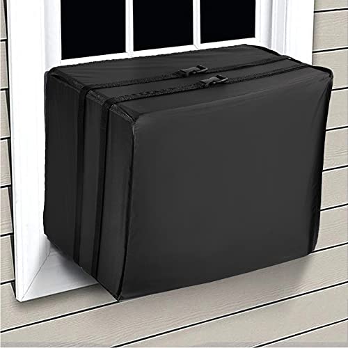 Zomia Window Air Conditioner Covers for Outside Units, Window AC Cover Outdoor Waterproof -21.5″W x 16″D x 15″H Inches Black