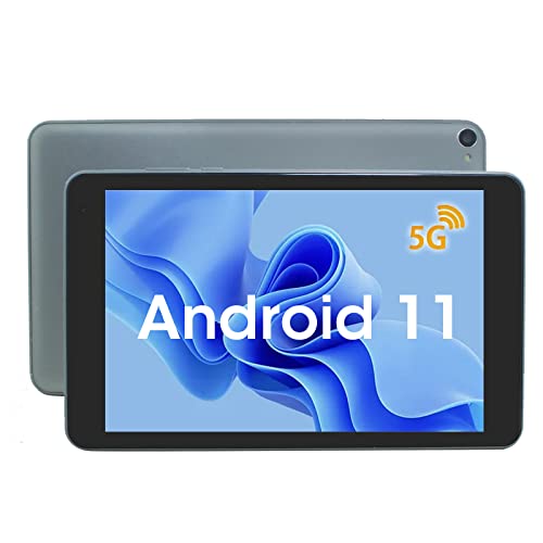 CWOWDEFU Tablet 8 Inch Android 11 1080p Full HD Touchscreen Tablets 2.4G/ 5G WiFi 32GB HDMI, GPS, Type C, OTG (Silver)