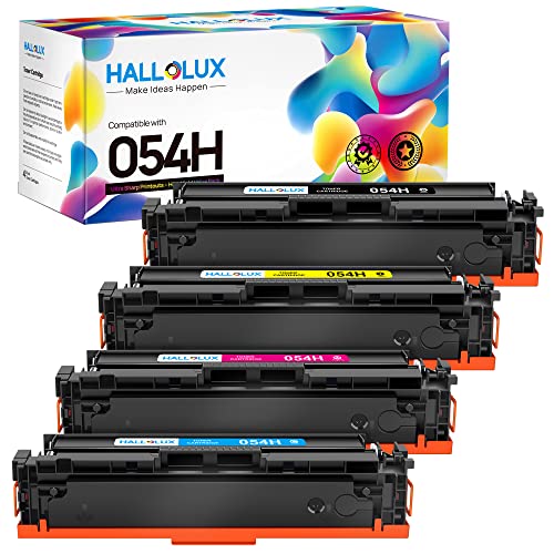 HALLOLUX Compatible Toner Cartridge Replacement for Canon 054H 054 High Capacity to Compatible with MF644cdw, LBF622Cdw, MF642Cdw, LBP621Cw, LBP623Cw, MF641Cw Printers (BCMY, 4 Pack)