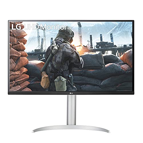 LG 32UP550-W 32 Inch UHD (3840 x 2160) VA Display with AMD FreeSync, DCI-P3 90% Color Gamut with HDR 10 Compatibility and USB Type-C Connectivity – Silver/White (Renewed)