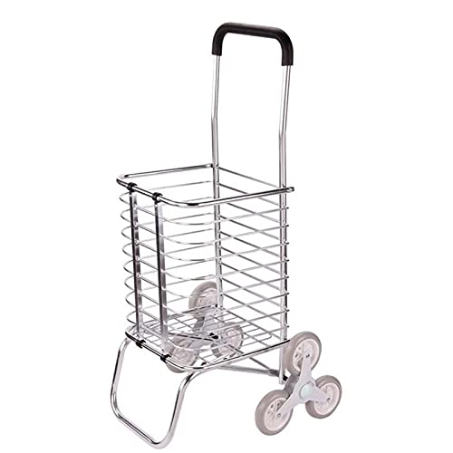 HHTD Shopping Cart/Grocery Cart Aluminum Alloy Shopping Cart Supermarket Shopping Cart Folding Shopping Cart Hand Luggage Cart