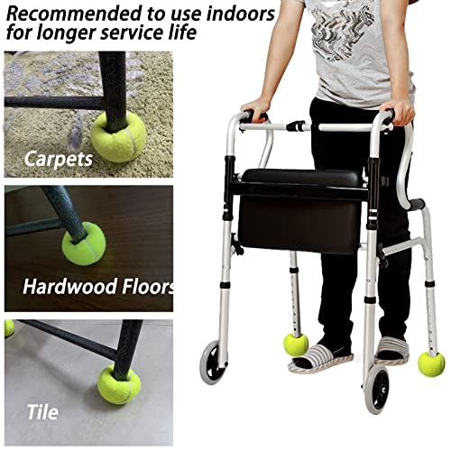 Pre-Cut Walker Tennis Ball Glides, 4 PCS Walker Glide Balls with 2 inch Precut Opening ,Heavy Duty Thickness Walkers Legs Universal Precut Glide Balls for Floor Protection (Black) | The Storepaperoomates Retail Market - Fast Affordable Shopping