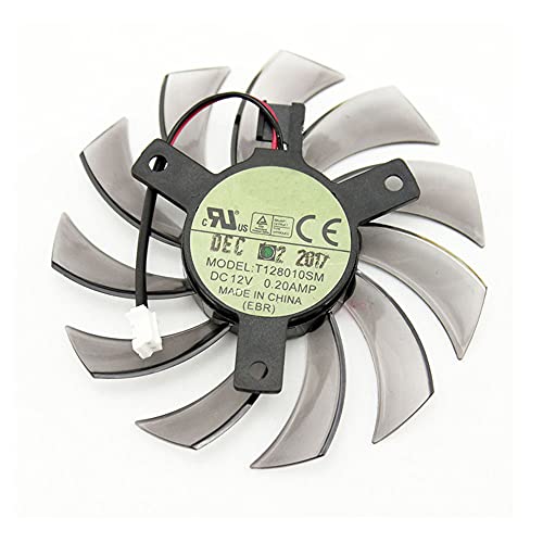 Rakstore T128010SM 75mm Graphics Card Cooling Fan Replacement for Gigabyte GTX460 GTX470 GTX580 GTX670 HD5870 (2pin)