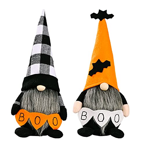 Rhuyoshn 2 Pack Halloween Gnomes Plush Decorations, Handmade Standing Halloween Gnome Tomte Swedish Gnome Nisse Scandinavian Plush Doll Table Ornament for Home Decor | The Storepaperoomates Retail Market - Fast Affordable Shopping