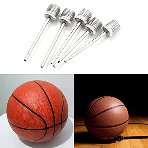 Bluelanss Ball Pump Needles, 10pcs Inflating Air Pump Needles Stainless Steel Air Pump Inflator Needles for Basketball Football Volleyball Water Polo Rugby Exercise Sports Ball Balloon Random Color