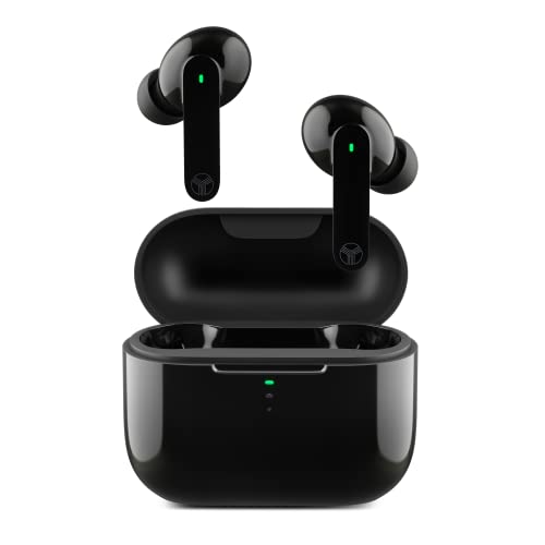 TREBLAB X1 – True Wireless Earbuds, IPX4 Waterproof Bluetooth Earbuds with Touch Control, Voice Assistant, Transparency Mode, and Gaming Mode, Up to 24 Hour Playtime, Includes Charging Case, Black