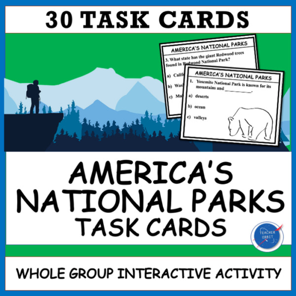 NATIONAL PARKS TASK CARDS: ENRICHMENT, ENVIRONMENT & GEOGRAPHY