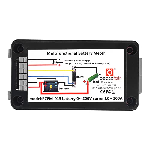 DC Multimeter Battery Monitor 0-100A 0-200V Ammeter Voltmeter with LCD Display Digital Current Voltage with 100A 75mV Shunt, Fit for Solar Power Battery/RV/Boat/Trailer etc | The Storepaperoomates Retail Market - Fast Affordable Shopping