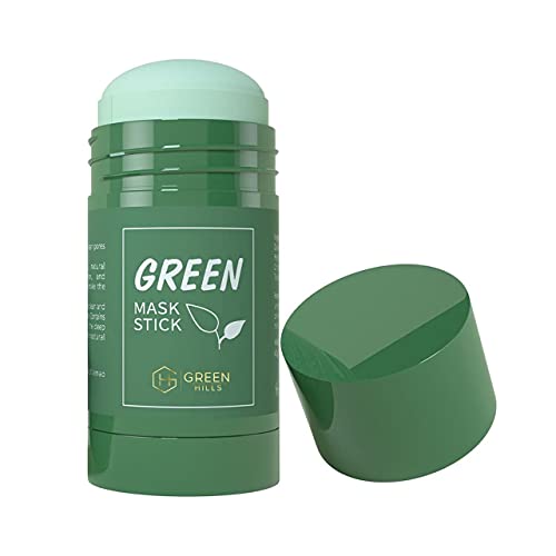 Green Tea Mask Stick with Blackhead Remover, Clay Face Mask, Green Tea Extract, Oil Control Acne Remover, Pore Cleansing, Purifying, Detoxifying Skin for Men and Women