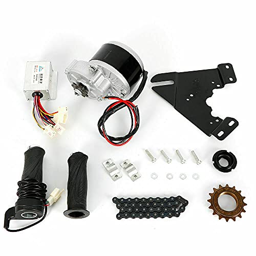 TFCFL 24V Electric Bicycle Conversion Kit, 250W Electric Bicycle DC Motor Conversion Kit Freewheel Bike for 16-18 inch Ordinary Bicycle