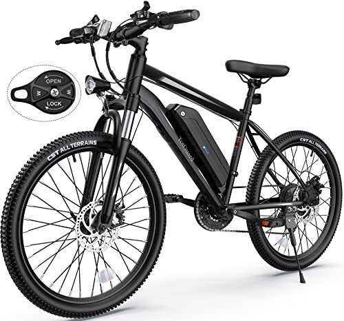 TotGuard Electric Bike, Electric Bike for Adults, 26″ Ebike 350W Adult Electric Bicycles, 19.8MPH Electric Mountain Bike, 36V 10.4Ah Battery, Suspension Fork, Shimano 21 Speed Gears