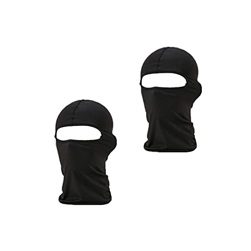 Dzrige 2 Pieces Balaclava Face Mask Sun Protection Dustproof Balaclava Windproof UV Protection Open Eye Face Covers for Outdoor Sports Cycling Motorcycle Skiing Black