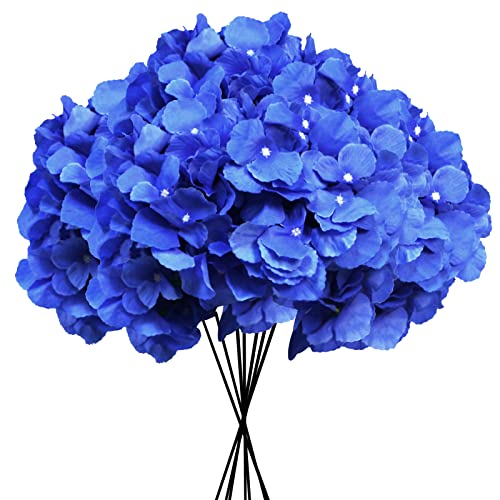 Jeejunye Hydrangea Slik Flowers Heads 12 Pieces with Stem, Fake Artificial Hydrangea Flower for Wedding Centerpiece Home Garden DIY