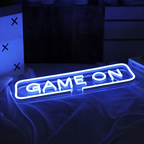 Moweek Game On USB Powered Led Neon Signs Wall Decor For Boys Game Room decor,Gaming Zone, Man Cave, BedRoom,Christmas (Blue) | The Storepaperoomates Retail Market - Fast Affordable Shopping