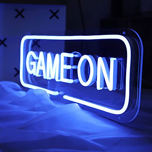 Moweek Game On USB Powered Led Neon Signs Wall Decor For Boys Game Room decor,Gaming Zone, Man Cave, BedRoom,Christmas (Blue) | The Storepaperoomates Retail Market - Fast Affordable Shopping