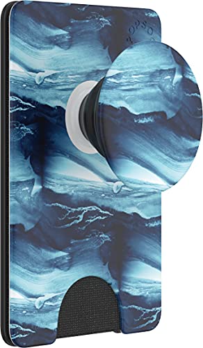 PopSockets: Phone Wallet with Expanding Phone Grip, Phone Card Holder – Painted Wave
