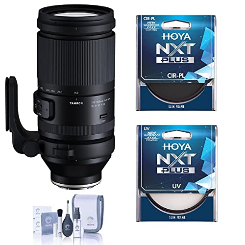 Tamron 150-500mm f/5-6.7 Di III VC VXD Lens for Sony E, Bundle with Hoya NXT Plus 82mm UV+CPL Filter Kit, Cleaning Kit
