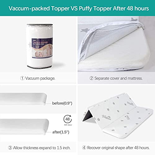 Pack and Play Sheets 2 Pack with Trifold Pack n Play Mattress Topper 38″x26“ | The Storepaperoomates Retail Market - Fast Affordable Shopping