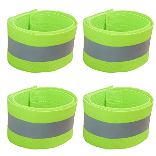 Inboat 4 Pcs Reflective Bands for Arm, Ankle, Leg and Wrist. High Visibility Reflective Gear for Running, Night Walking and Cycling. Safety Reflector Straps. Very Large Reflective Surface Area