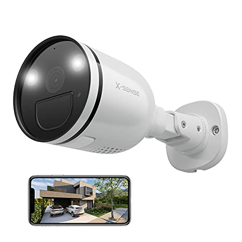 2K Outdoor Spotlight Camera, 2.4/5 GHz Wi-Fi Outdoor Camera, IP66 Waterproof, 156° Viewing Angle, Color Night Vision with Motion-Activated Lights, 2-Way Audio