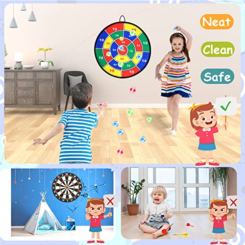 Dart Board for Kids Double Sided with 16 Sticky Balls 2 Hooks, Party Games Stocking Stuffers Dinosaur Target Toys for 3 4 5 6 7 8 9 10 11 12 Year Old Boys and Girls | The Storepaperoomates Retail Market - Fast Affordable Shopping