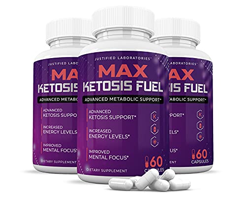 (3 Pack) Max Ketosis Fuel Pills Includes Apple Cider Vinegar goBHB Exogenous Ketones Advanced Ketogenic Supplement Ketosis Support for Men Women 180 Capsules
