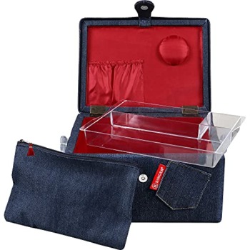 SINGER Large Sewing Basket Denim with Matching Zipper Pouch | The Storepaperoomates Retail Market - Fast Affordable Shopping