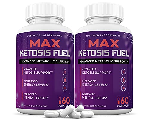 (2 Pack) Max Ketosis Fuel Pills Includes Apple Cider Vinegar goBHB Exogenous Ketones Advanced Ketogenic Supplement Ketosis Support for Men Women 120 Capsules