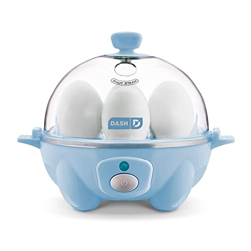 DASH Rapid Egg Cooker: 6 Egg Capacity Electric Egg Cooker for Hard Boiled Eggs, Poached Eggs, Scrambled Eggs, or Omelets with Auto Shut Off Feature – Dream Blue