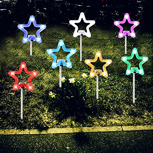 49Ft Solar String Lights Outdoor,Stars RGB Lights Solar Powered 8 Colors Changing Led Patio Hanging Lights Outdoor&Indoor Landscape Decorative Waterproof For Pergola Balcony Backyard Walkway Deck