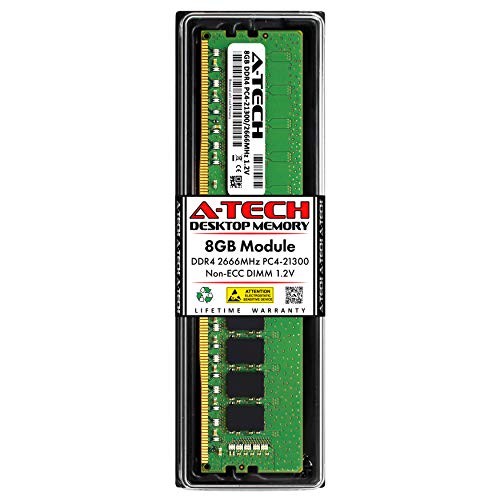 A-Tech 8GB RAM Replacement for Crucial CT8G4DFRA266 | DDR4 2666MHz PC4-21300 UDIMM Non-ECC 1.2V 288-Pin Memory Module