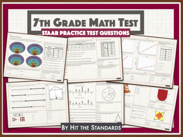 7th Grade Math Test / Review / Benchmark / Test Prep