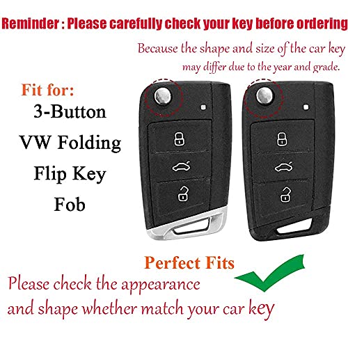 HIBEYO TPU Key Cover Case Remote Fob Protector For VW Volkswagen Golf Polo GTI 2021 Tiguan Keyless Key Fob Skin Key Holder Keyless Key Chains Full Protection Shell Auto Key Accosseries-Gray Blue | The Storepaperoomates Retail Market - Fast Affordable Shopping